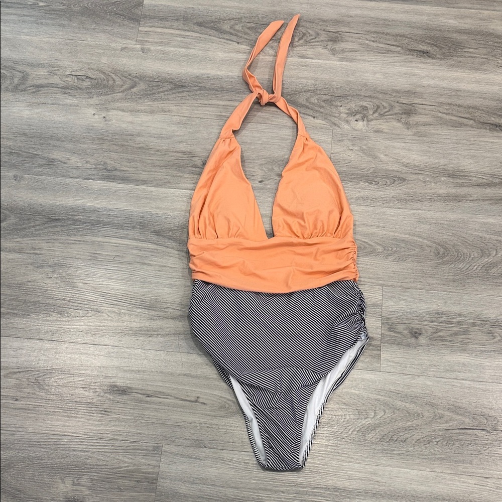 Cupshe Peach Halter One-Piece Swimsuit size XL NWT